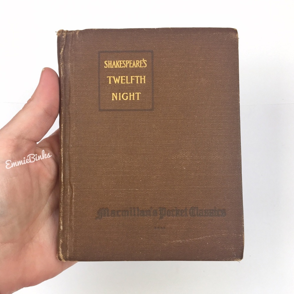 Antique Book 1920’s Shakespeare’s Twelfth Night, Macmillan’s Pocket Vtg Book